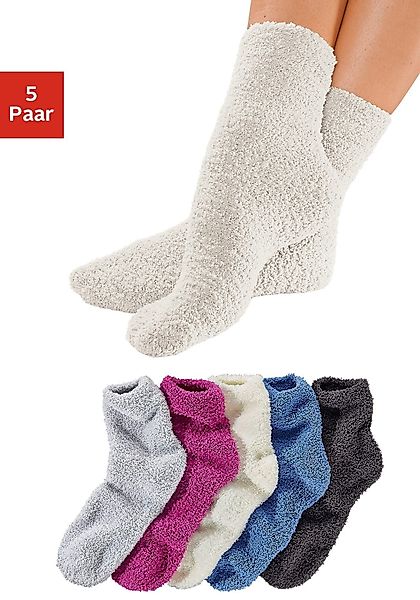 Lavana Kuschelsocken, (Packung, 5 Paar), ideal als Bettsocken günstig online kaufen