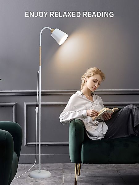 ANTEN Stehlampe Weiß 360° Schwenkbare LED günstig online kaufen