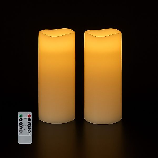 relaxdays LED-Kerze mit Timer 2er Set günstig online kaufen