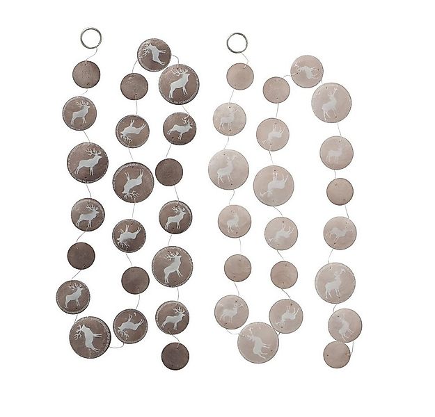 BOLTZE GRUPPE GmbH Hängedekoration Capiz Girlande Ludwig Hirsch L 1,80 crem günstig online kaufen