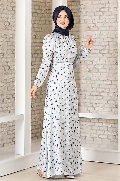 fashionshowcase Satinkleid Abendleid gemustert Hijab Mode günstig online kaufen