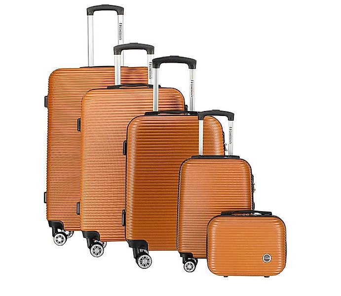 Geographical Norway Kofferset Robuste Rollkoffer Solomun, 4 Rollen, (5 tlg) günstig online kaufen