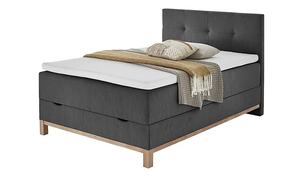 maison bleue Boxspringbett mit Bettkasten Mara ¦ grau ¦ Maße (cm): B: 142 H günstig online kaufen