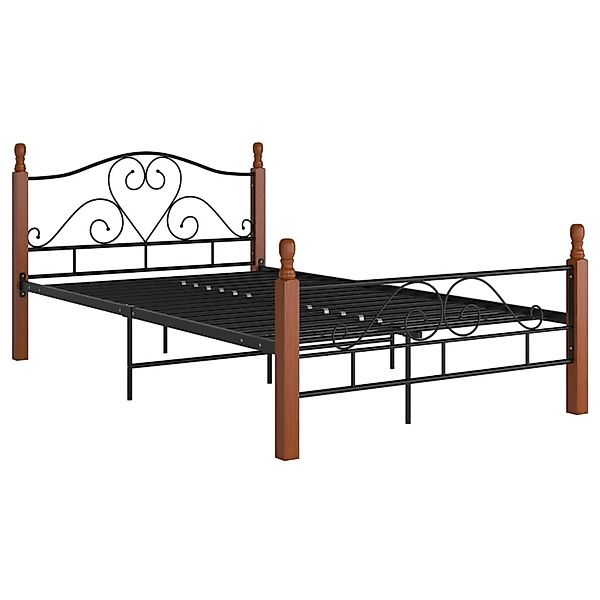 vidaXL Bett Bettgestell Schwarz Metall 120x200 günstig online kaufen