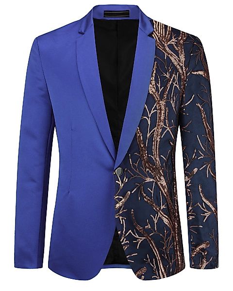 Allthemen Sakko Smokingjacke mit Pailletten Sakko günstig online kaufen