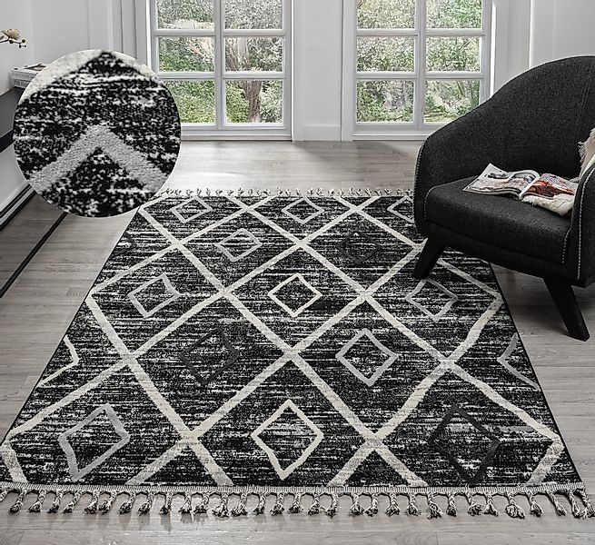 my home Teppich "Otilie" rechteckig 11 mm Höhe dichte Qualität, Woll-Look, günstig online kaufen