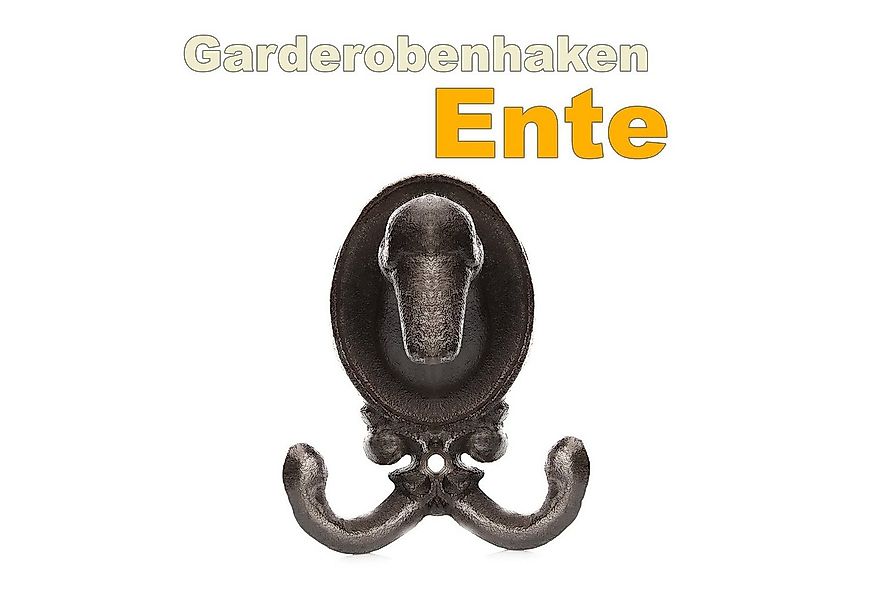BigDean Kleiderhaken Ente aus robusten Gusseisen Wandhaken, ., (Set, 1-St., günstig online kaufen