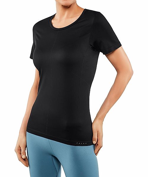FALKE Damen T-Shirt Rundhals, M-L, Schwarz, Uni, 37925-300003 günstig online kaufen