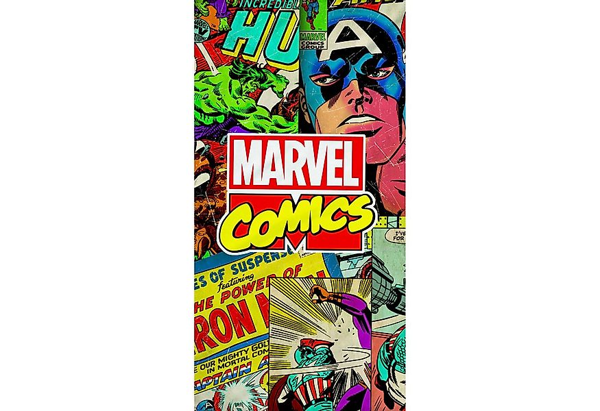 BERONAGE Strandtücher Marvel Badetuch Comics 75x150 cm, 100% Baumwolle (1-S günstig online kaufen