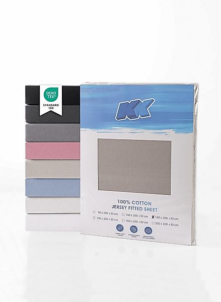 KK Shopping Bettwäsche Jersey Spannbettlaken Baumwolle 180x200+30 cm, diver günstig online kaufen