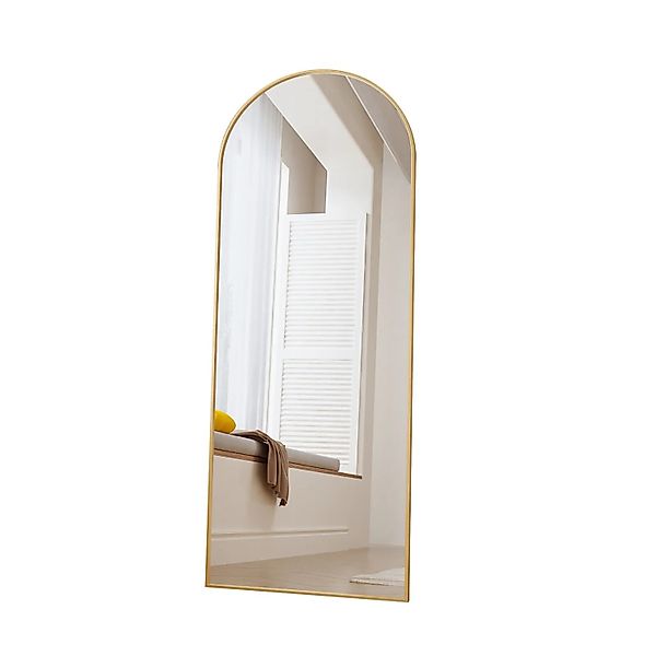 PXloue Standspiegel Ganzkörperspiegel Arched mit Metallrahmen Gold 165x60cm günstig online kaufen