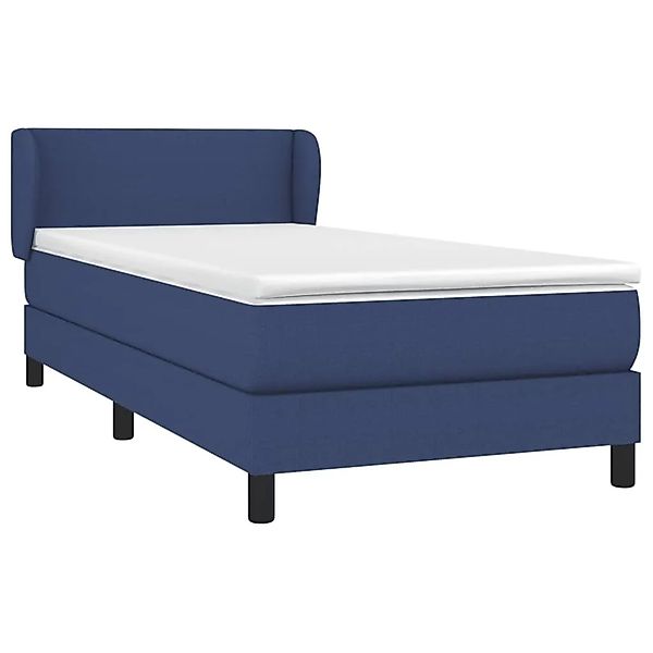 vidaXL Boxspringbett mit Matratze Blau 90x190 cm Stoff 3126051 günstig online kaufen