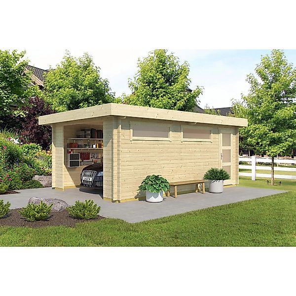 Lasita Garage Canberra 360 cm x 540 cm Natur/Unbehandelt günstig online kaufen