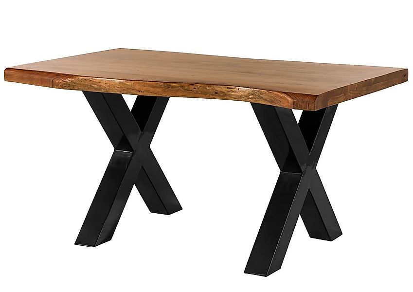 Massivmoebel24 Baumkantentisch FREEFORM (Baumtisch Akazie 140x90x77 günstig online kaufen
