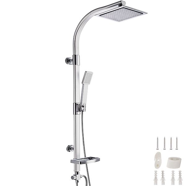 tectake Duscharmatur Regenduschsystem Chrom-Optik günstig online kaufen