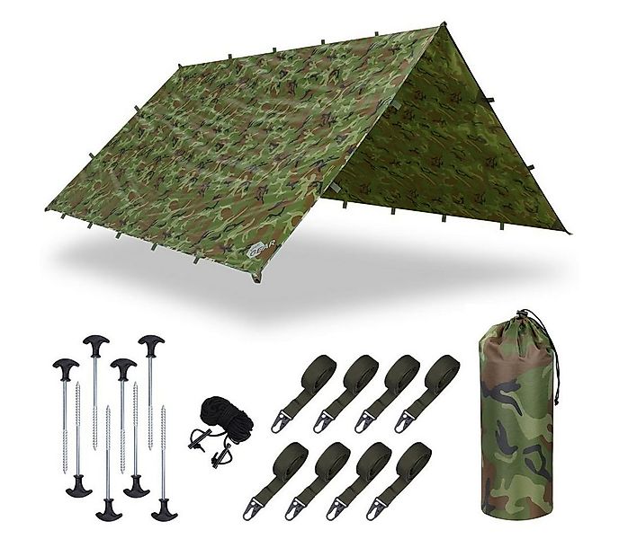 yourGEAR Sonnensegel yourGEAR Bushcraft Tarp 4,3x4,3 Regendach Sonnensegel günstig online kaufen