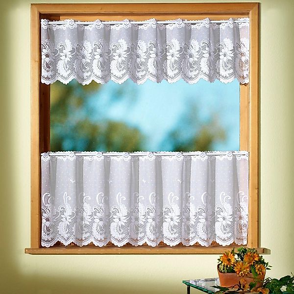 Weckbrodt Scheibengardine Flensburg Set, Stangendurchzug (2 günstig online kaufen
