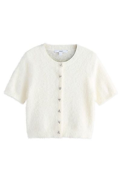 Next Strickjacke Kurzarm-Strickjacke mit Struktur + Schmuckknöpfen (1-tlg) günstig online kaufen