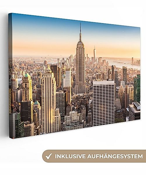 OneMillionCanvasses® Leinwandbild New York - Nebel - Skyline, Fotodruck (1 günstig online kaufen