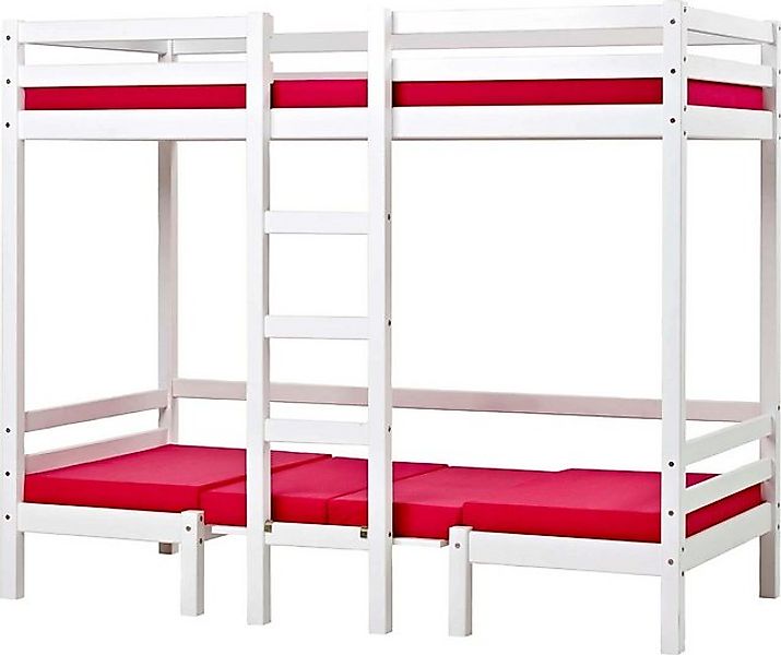 Hoppekids Hochbett "Kinderbett ECO Dream, Einzelbett, Juniorbett 90x200", 5 günstig online kaufen
