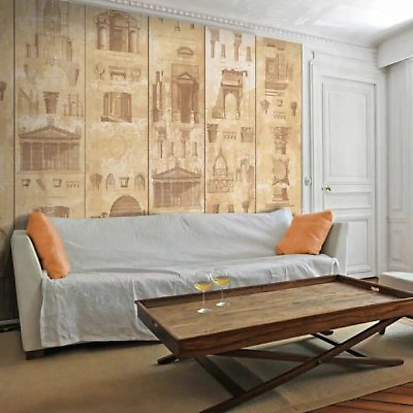 artgeist Fototapete Architectural pearl beige Gr. 50 x 1000 günstig online kaufen