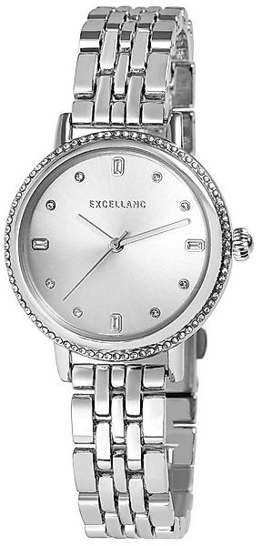 EXCELLANC Quarzuhr 1800248 mit Metallarmband, Similibesatz, Mineralglas günstig online kaufen