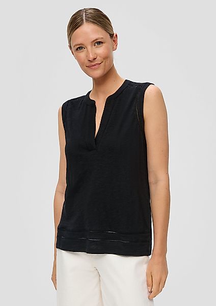 s.Oliver T-Shirt Relaxed-Fit-Shirt mit Lochstickerei Lochstickerei günstig online kaufen