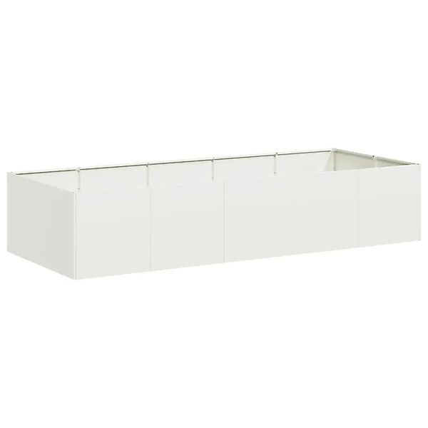 vidaXL Pflanzgefäß Weiß 200x80x40 cm Stahl 860753 günstig online kaufen