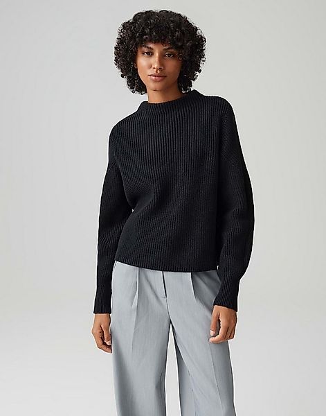 OPUS Strickpullover PONTELLE aus nachhaltigem BCI Cotton Funnel Neck, natür günstig online kaufen