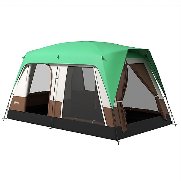 Outsunny Tunnelzelt Campingzelt mit Lichthaken, Meshfenster, günstig online kaufen