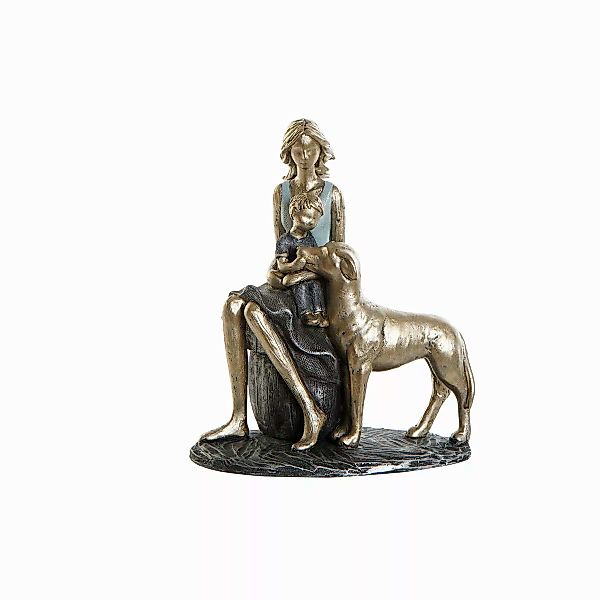 Deko-figur Dkd Home Decor Damen Blau Golden Harz Moderne (15 X 9,5 X 18 Cm) günstig online kaufen