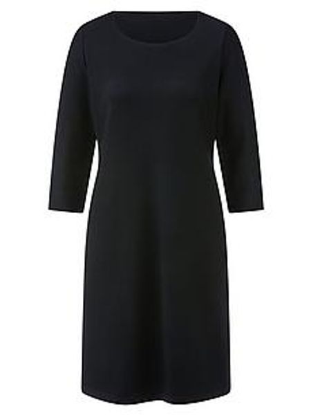 Jersey-Kleid Rundhals-Ausschnitt Peter Hahn schwarz günstig online kaufen