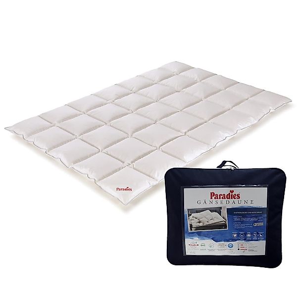 Paradies Gänsedaunen Bettdecke Daunendecke Galia leicht warm 135x200 günstig online kaufen