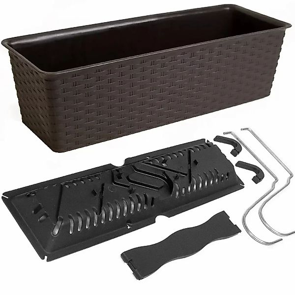 Balkonkasten Ratolla Umbra 39x16x14,5cm Bewässerungssystem günstig online kaufen