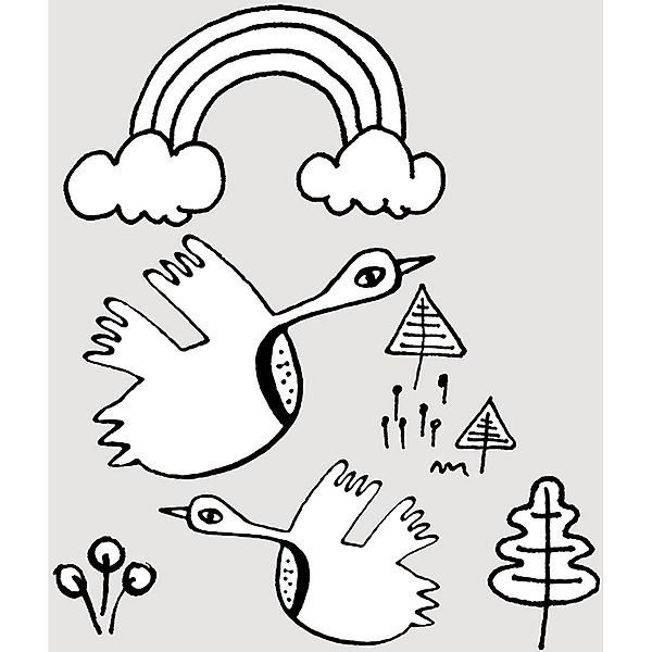 Komar Bild "Scribble Birdy", Tiere, (1 St.), Wandbild zur Dekoration - ohne günstig online kaufen