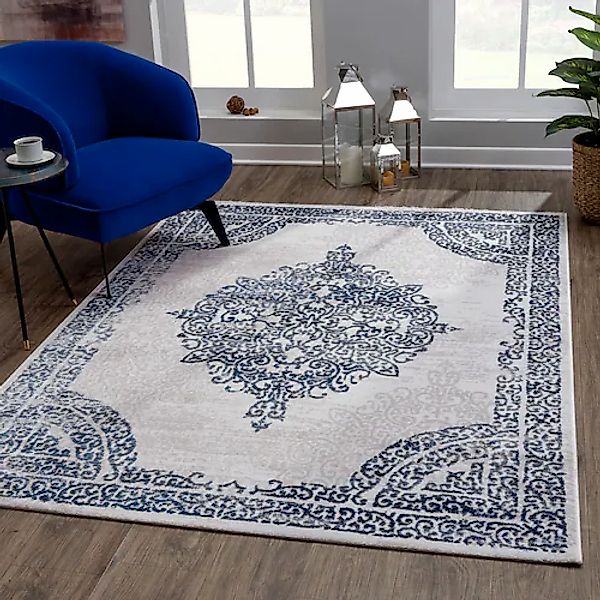 Sanat Teppich »Evra 7001«, rechteckig, 22 mm Höhe, Wohnzimmer, Kurzflor, mo günstig online kaufen