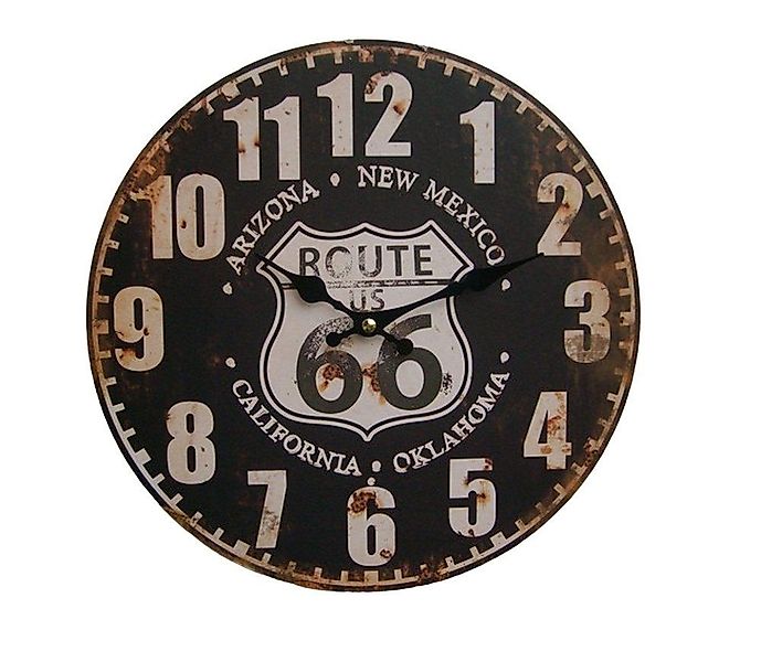 Deko-Impression Wanduhr Wanduhr Küchenuhr, route 66, america, USA, 28 cm günstig online kaufen