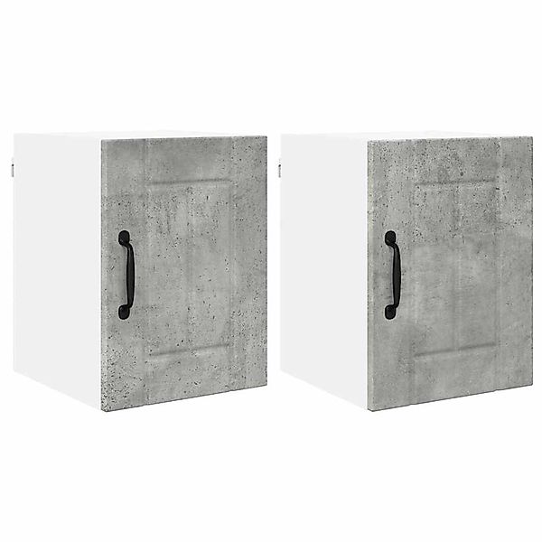 vidaXL Küchenschrank 2 Stk Beton Grau 30 x 31 x 40 cm Holzwerkstoff 884861 günstig online kaufen