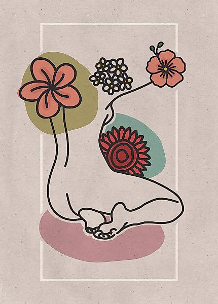 Komar Bild "Rosalie" Natur 1 Stk. tlg. Wandbild zur Dekoration - ohne Rahme günstig online kaufen