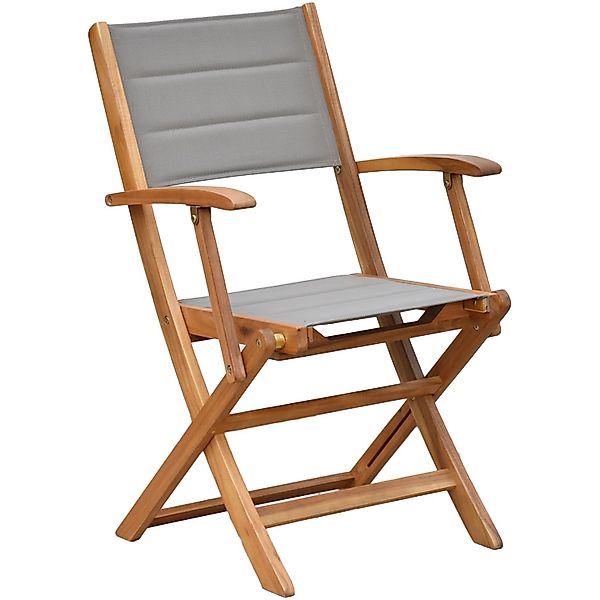 Merxx Klappstuhl Acapulco Holz mit Armlehnen Natur 2er Set günstig online kaufen