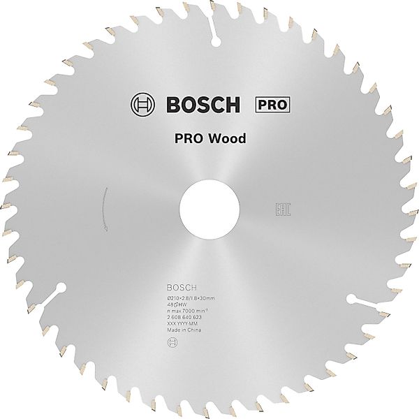Bosch Kreissägeblatt Optiline Wood Ø 210 mm x 2,8 mm x 30 mm Zähne 48 günstig online kaufen