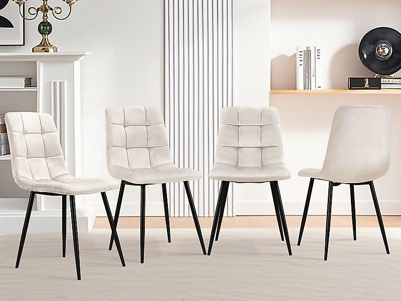 HOMELUX 4-Fußstuhl Esszimmerstühle Küchenstuhl 4er Set Essstühle mit Rücken günstig online kaufen