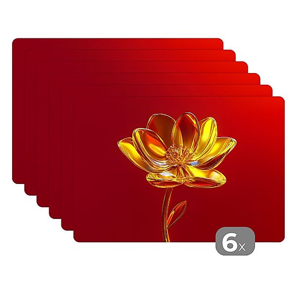 MuchoWow Platzset Blume - Gold - günstig online kaufen