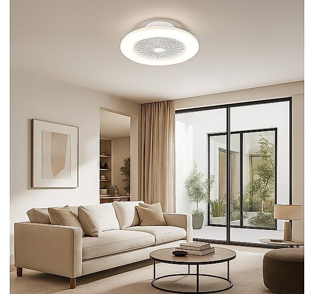 MeLiTec Deckenventilator Deckenleuchte mit Ventilator DV05, geräuscharm günstig online kaufen