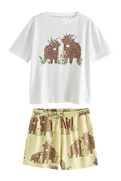 Next Pyjama Kurzarm-Schlafanzug, Hochlandrind Hamish (2 tlg) günstig online kaufen