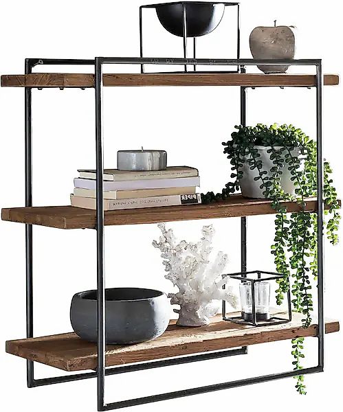 SIT Wandregal »Romanteaka«, aus Altholz Teak und Metall, Shabby Chic, Vinta günstig online kaufen