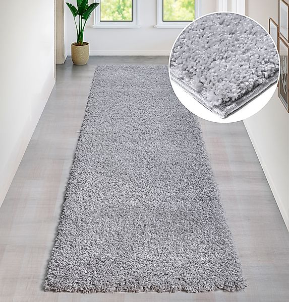 my home Läufer »Viva«, rechteckig, 45 mm Höhe, Läufer, Brücke, Uni-Farben, günstig online kaufen