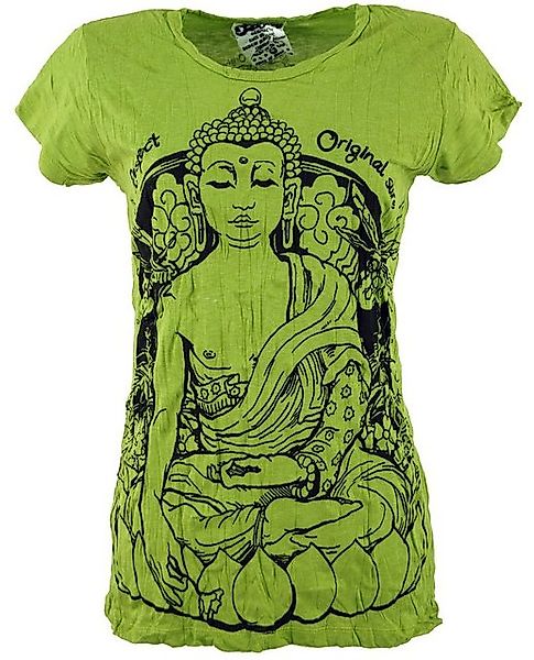 Guru-Shop T-Shirt Sure T-Shirt Meditation Buddha - lemon alternative Beklei günstig online kaufen