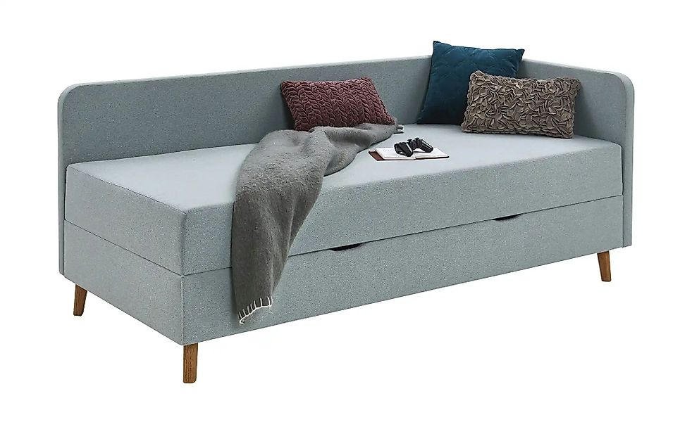 Polsterliege mit Bettkasten Carlotta ¦ blau ¦ Maße (cm): B: 100 H: 84 Polst günstig online kaufen