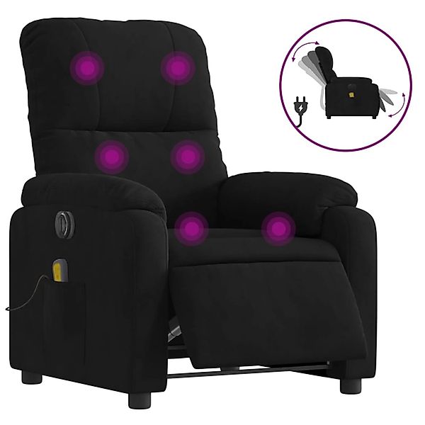 vidaXL Sessel Massagesessel Elektrisch Schwarz Mikrofasergewebe günstig online kaufen